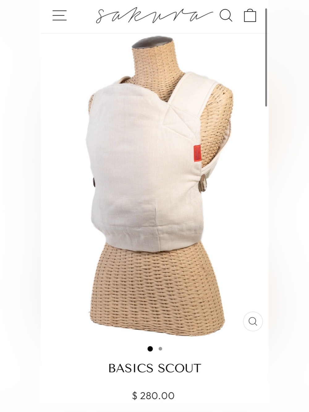 Sakura Bloom Scout carrier in linen